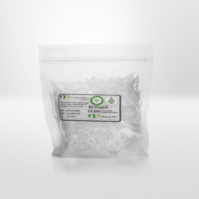 Наконечник Nerbe plus з фільтром 10 мкл подовжені для ПЛР з premium surface